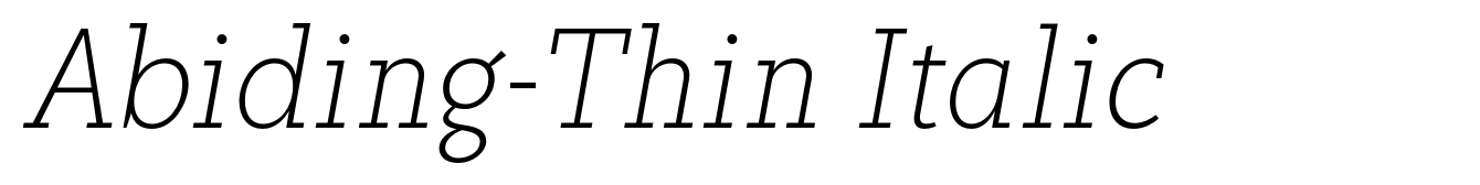 Abiding-Thin Italic
